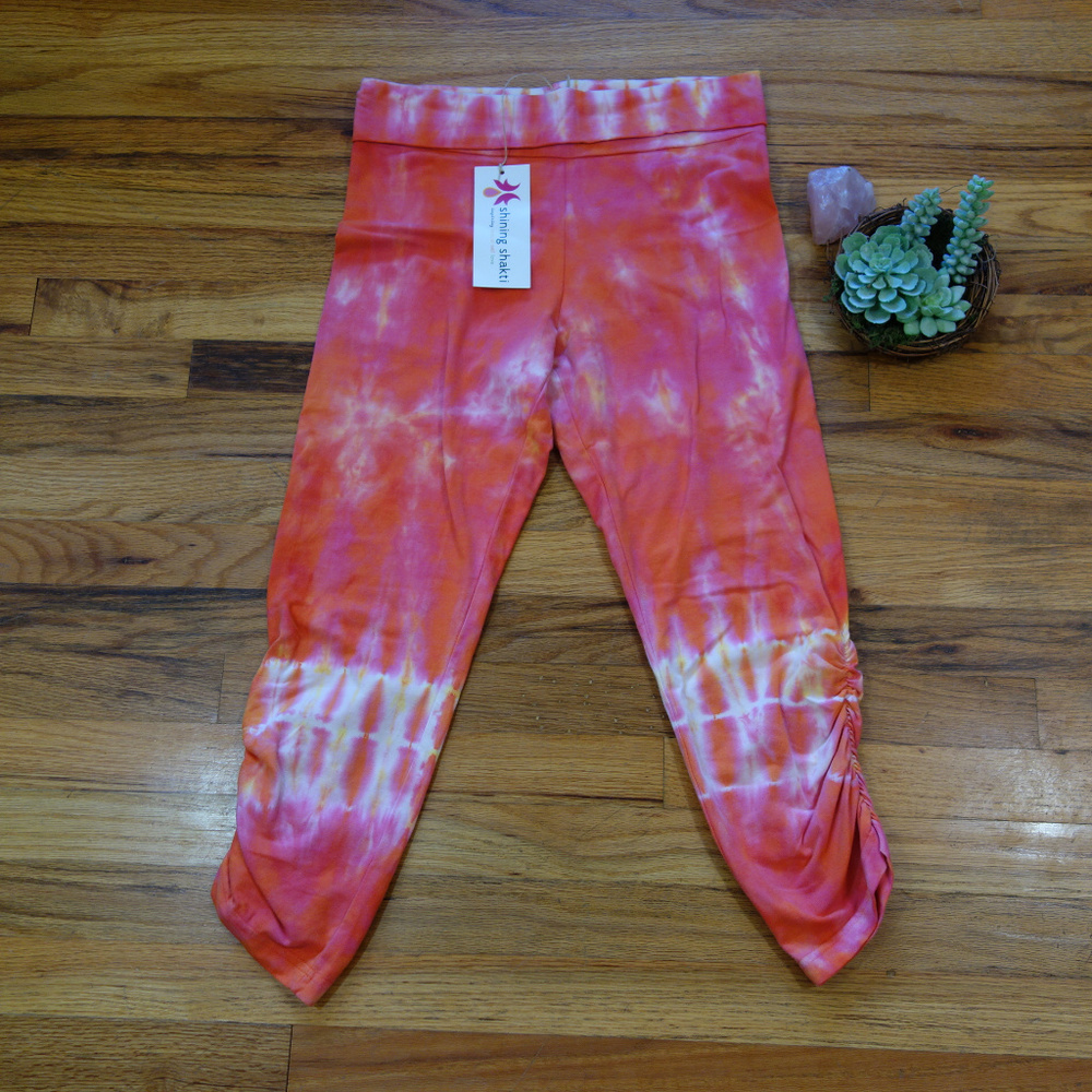 Shining Shakti Organic Tie-Dye Crops Large NWT